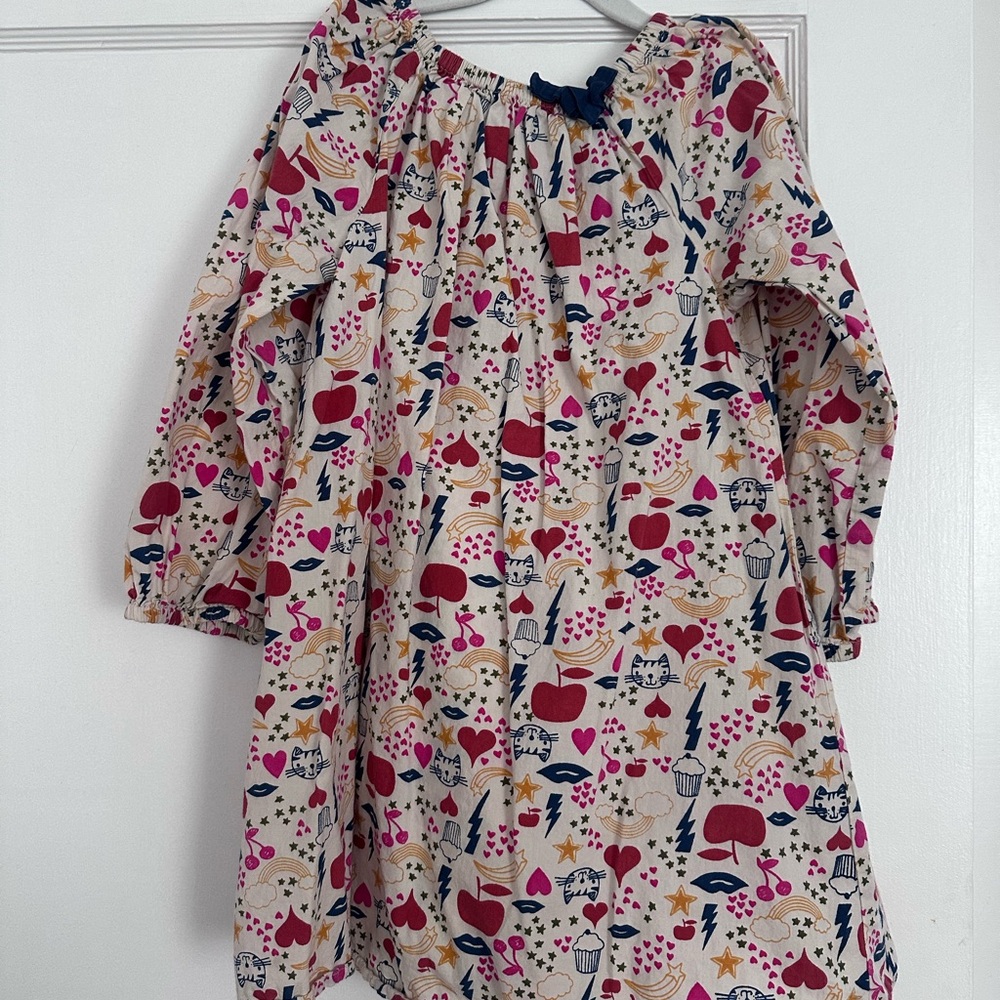 Pink Chicken Multicolor Patterned Kids Dress
